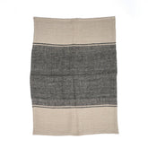 Natural black linen kitchen towel