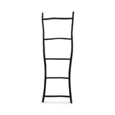 Black solid teak wood ladder