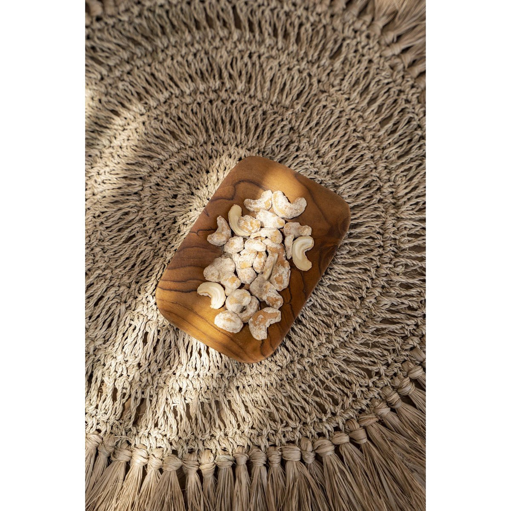 Rectangular teak wood side dish