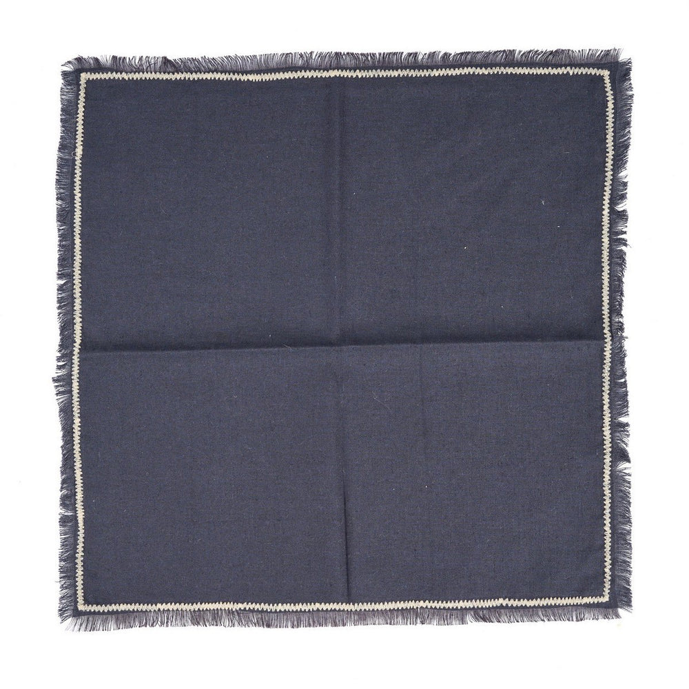 Black natural linen napkin