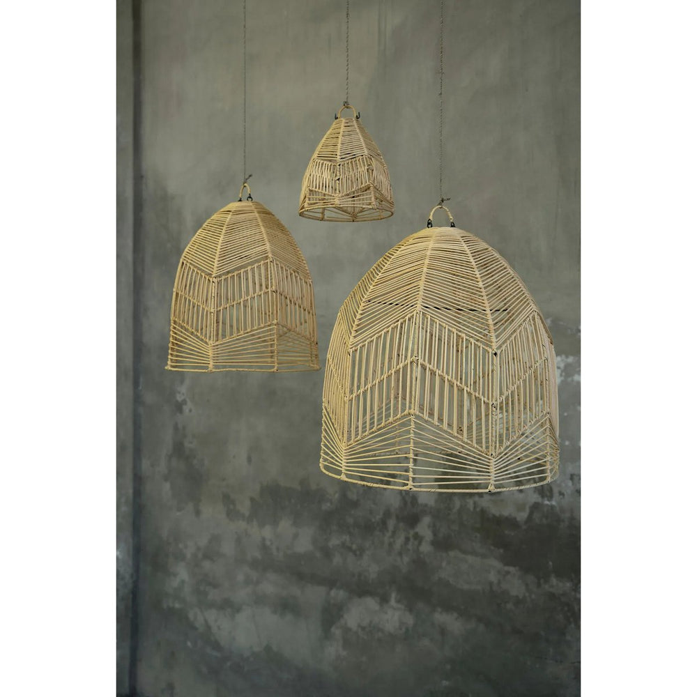Natural rattan pendant light