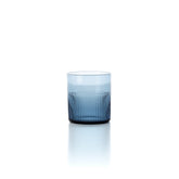 Blue rippled glass tumbler