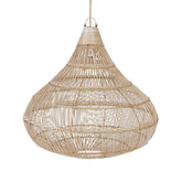 Natural rattan teardrop pendant lamp shade