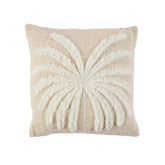 Natural white raffia and cotton cushion cover