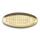 Gold brass fish-shaped tray