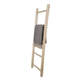 Natural teak wood decorative ladder