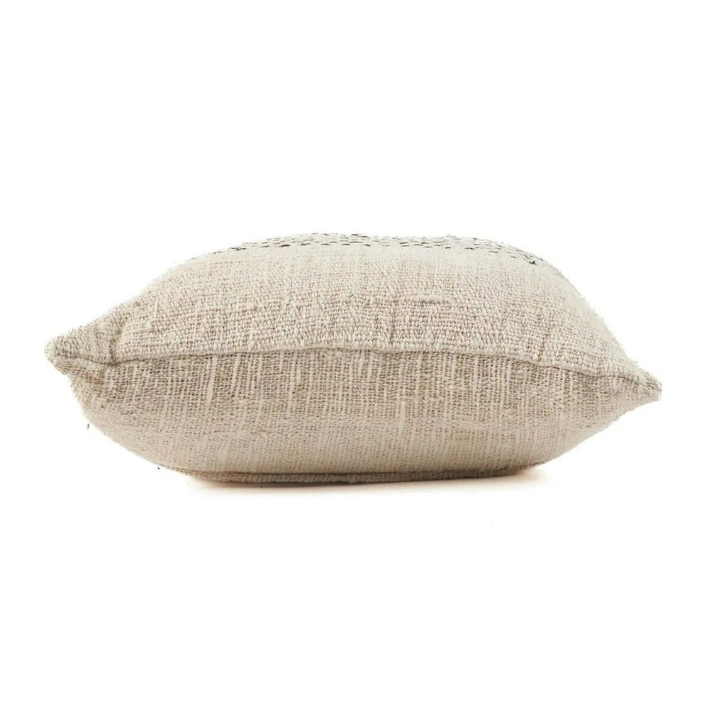 Natural black cotton cushion cover