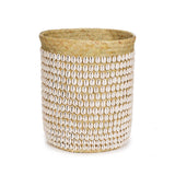 Pandan basket with shell embellishments