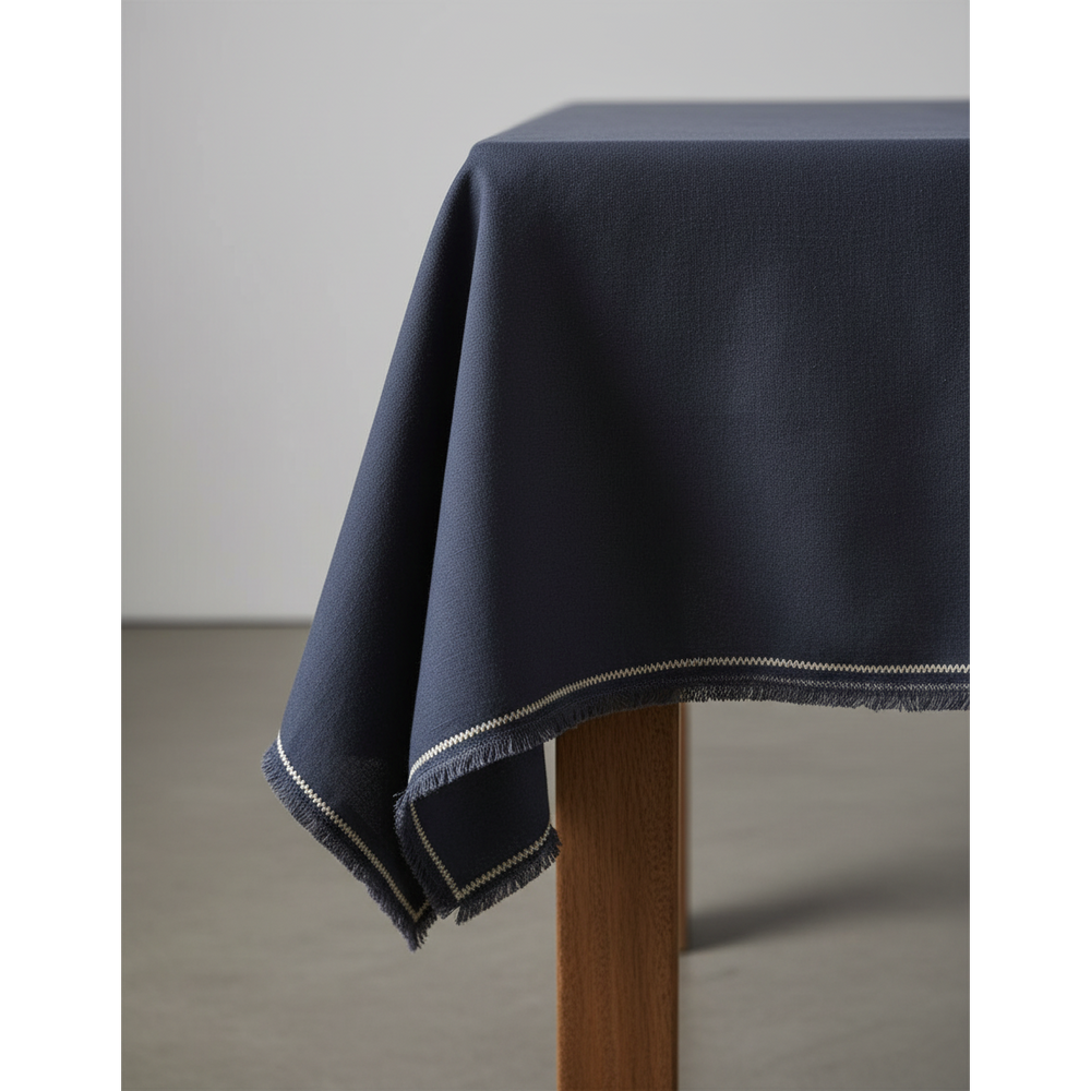 Black linen tablecloth
