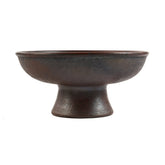 Terracotta fruit bowl on pedestal base