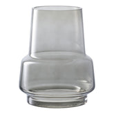Smoked grey glass vase