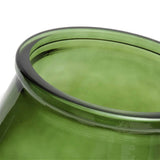 Green recycled glass vase