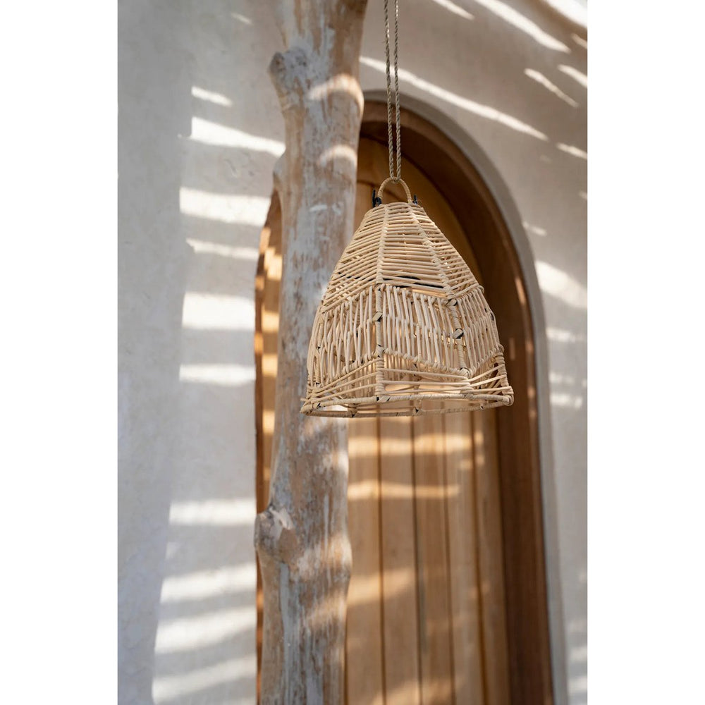 Natural rattan pendant lamp shade
