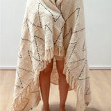 Handwoven Cotton Blanket Linggah – Boho Bedspread & Sofa Throw 140x200 cm