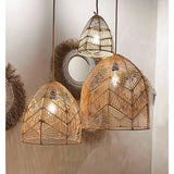Natural rattan pendant lamp shade