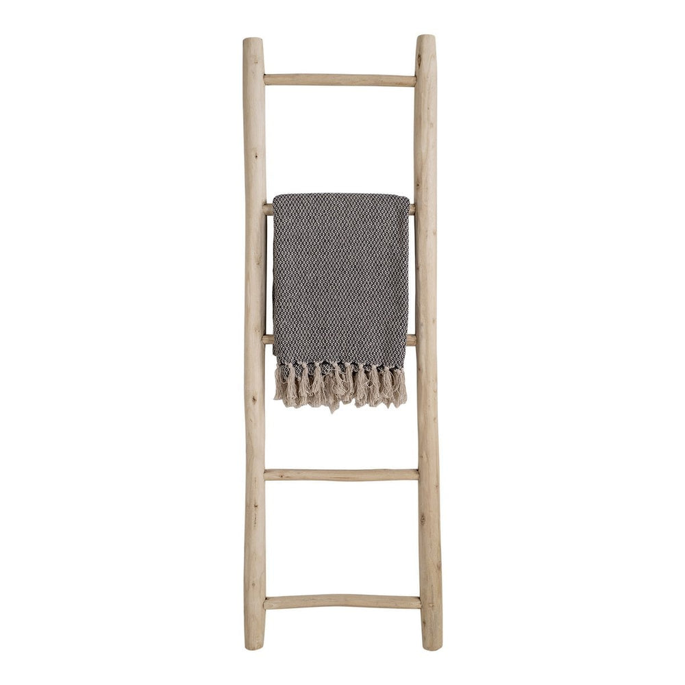 Natural teak wood decorative ladder